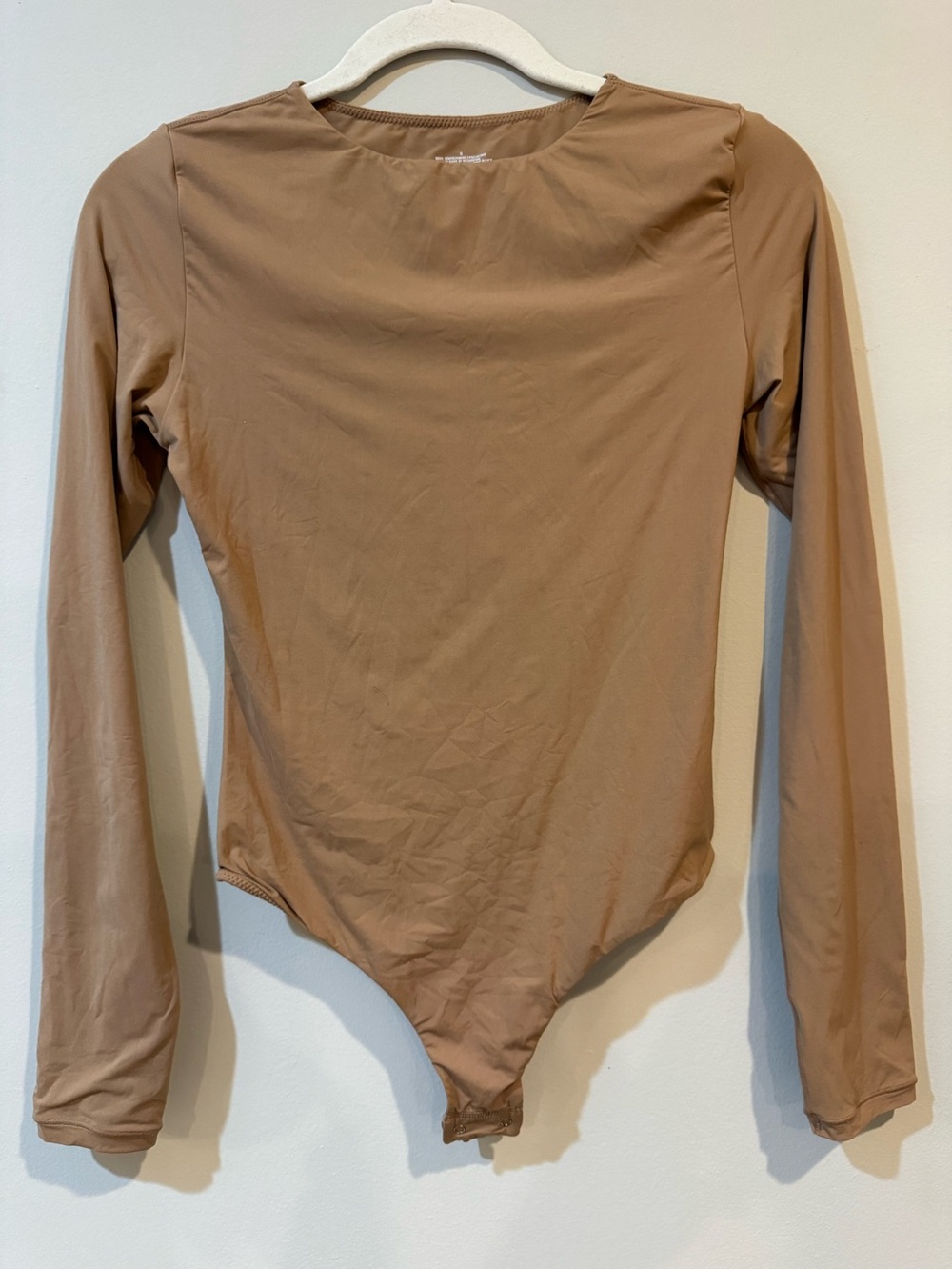 Long-Sleeve Bodysuit in Camel